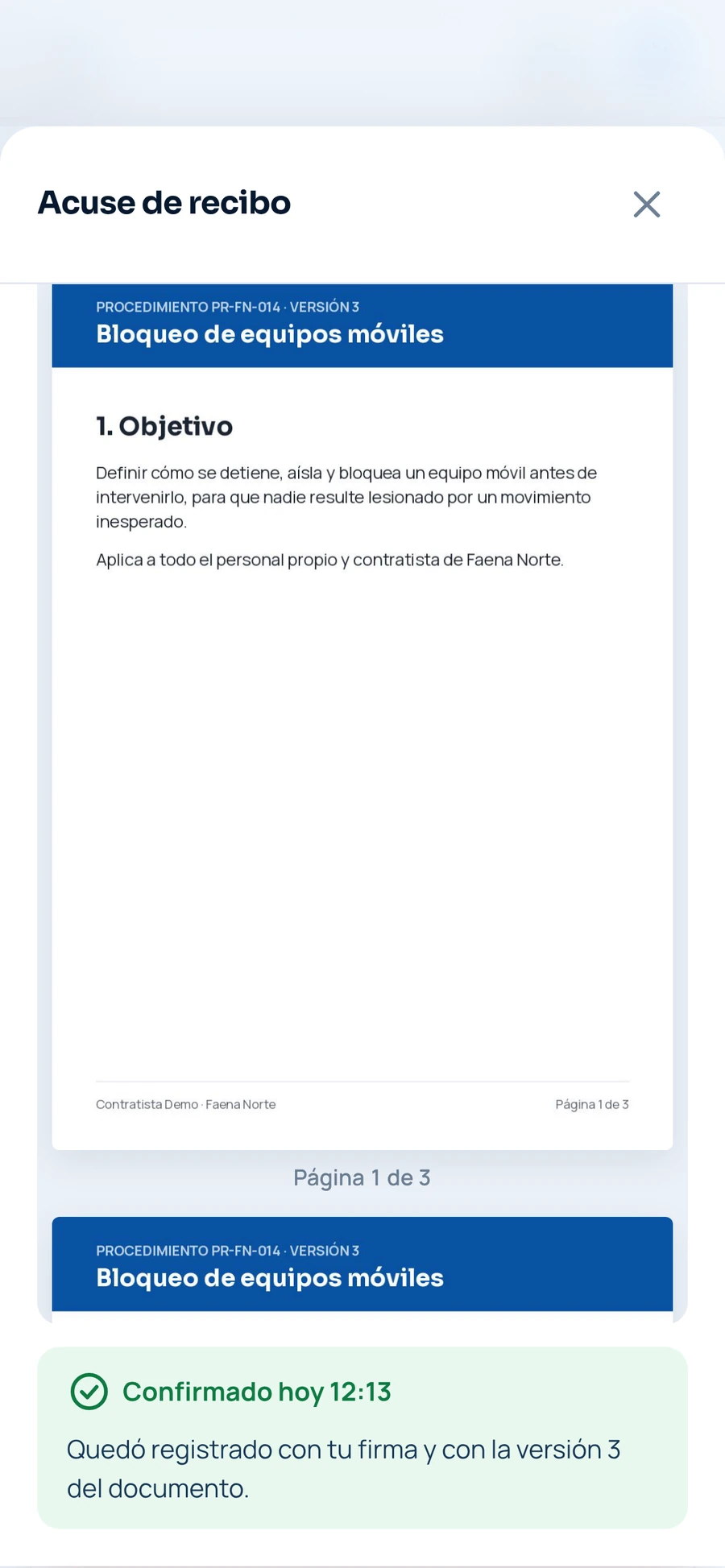 Acuse confirmado